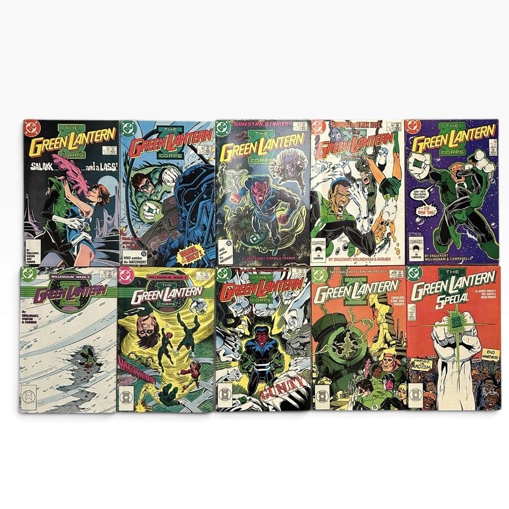 10 DC Green Lantern Corps Lot '87  ( 215 - 219)  '88 (220-222)  224 - Special #1
